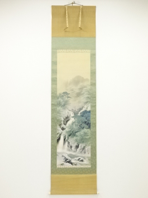 JAPANESE HANGING SCROLL / HAND PAINTED / EARLY SUMMER MOUNTAIN